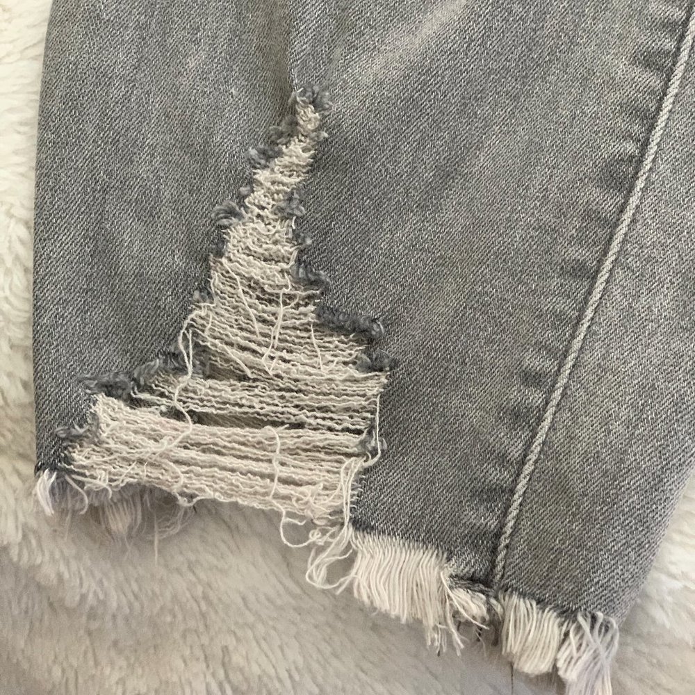 Universal Thread Gray Ripped Bottom Jeans - 14 - Picture 2 of 4